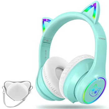 LOBKIN Bluetooth 5.4 Kids Headphones with Case