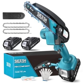 Seesii Mini Chainsaw, 6-inch Mini Chainsaw Cordless