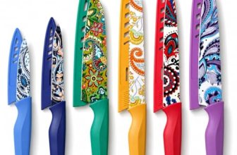 Astercook Paisley Pattern Knife Set with Cover