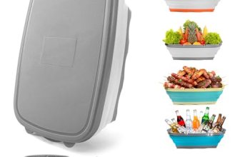 Gintan Camping Cutting Board, 9-in-1 Collapsible Chopping Board with Colander