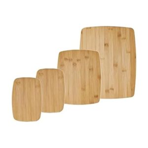 Farberware 4-Piece Bamboo Cutting Board Set – Reversible Boards for Meal Prep