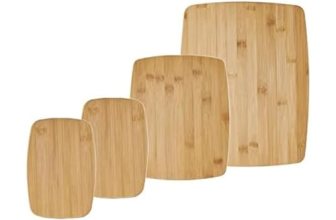 Farberware 4-Piece Bamboo Cutting Board Set – Reversible Boards for Meal Prep