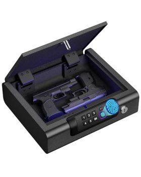 BILLCONCH Gun Safes Biometric Gun Safe Portable Pistol Safes Electronic Lock Box