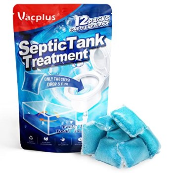 Vacplus Septic Tank Treatment 12 Pcs for 1-Year Supply