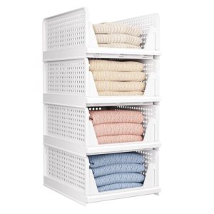 4 Pack Folding Closet Organizers Storage Box
