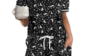 Ekouaer Women’s Pajamas Sets Short Sleeve Lounge Sets Sleepwear Casual Two Piece