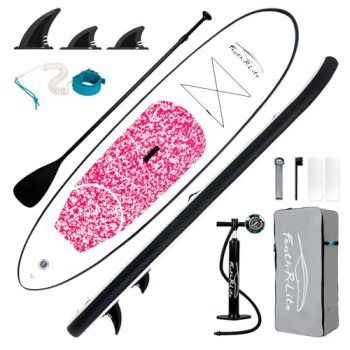 FEATH-R-LITE Inflatable Stand Up Paddle Board 10’x30”x6” Ultra-Light (16.7lbs)