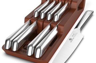 imarku Drawer Knife Set, 10 PCS Japanese Stainless Steel Knife Block Set