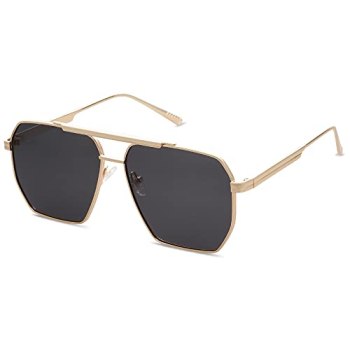 SOJOS Retro Oversized Square Polarized Sunglasses for Women and Men Vintage Shad