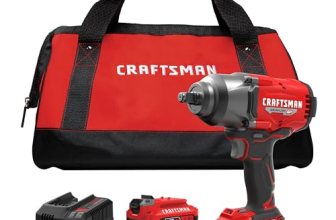 CRAFTSMAN V20 RP Impact Wrench, Cordless, Brushless, High Torque, 1/2 Inch, 4Ah