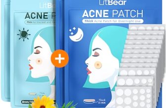 LitBear Acne Pimple Patches- Day and Night 4 Sizes 360 Dots Thin & Thick Hydroco