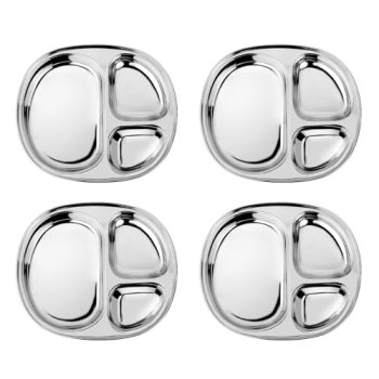 Ahimsa Stainless Steel Plates For Kids