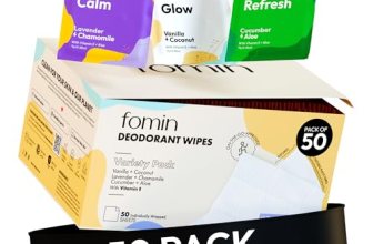 FOMIN Travel Deodorant Wipes – 50 Count – Variety Pack – pH Balanced