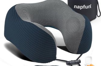 napfun Neck Pillow for Travel with Travel Pouch