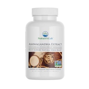 Nature’s Lab Extra Strength Ashwagandha KSM 66 Extract – 5% Withanolides
