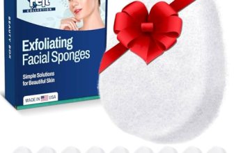 HartFelt [10 Pack] Regular Exfoliating Facial Sponge for Face