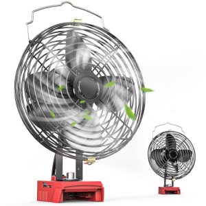 Ecarke 7 Inch Portable Cordless Fan Compatible with Milwaukee 18V Battery (Tool