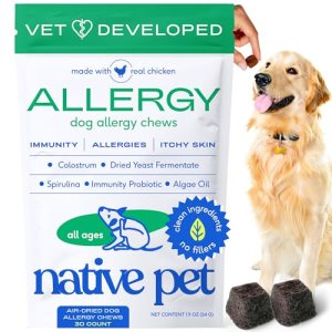 Native Pet Dog Allergy Chews – Dog Allergy Relief with Probiotics and Colostrum