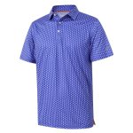 Golf Shirts for Men Dry Fit Short Sleeve Floral Print Performance Moisture Wicki