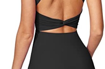 IUGA Athletic Dress for Women Cut Out Twist Tennis Dress with Built in Shorts &