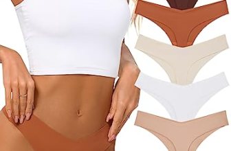 tichers Seamless Thongs for Women No Show Thong V-waisted Stretch Breathable Sex