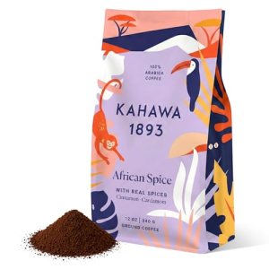 Kahawa 1893 Ground Coffee Medium Roast Chai Spice Coffee 12 Oz – With Cinnamon