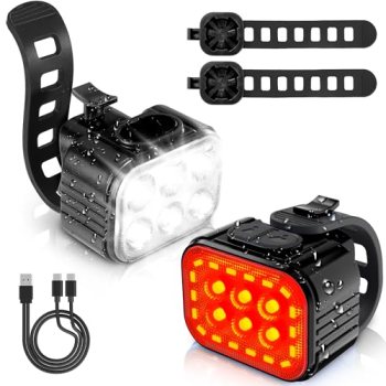 WORKPRO Bike Lights Set [8+13 Modes]