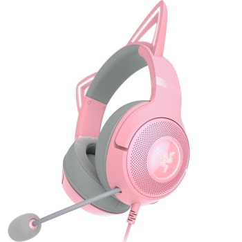 Razer Kraken Kitty V2 USB Wired Headset: Chroma RGB Kitty Ears