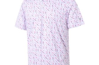 Golf Shirts for Men Dry Fit Short Sleeve Print Performance Moisture Wicking Polo