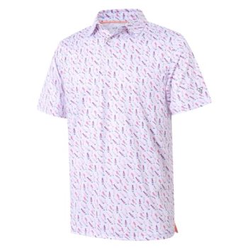 Golf Shirts for Men Dry Fit Short Sleeve Print Performance Moisture Wicking Polo