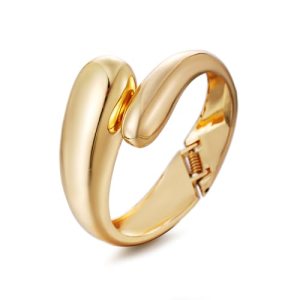 GREICHFAN Golden Chunky Waterdrop Bangle Bracelets Minimalist Bracelets Bangle f