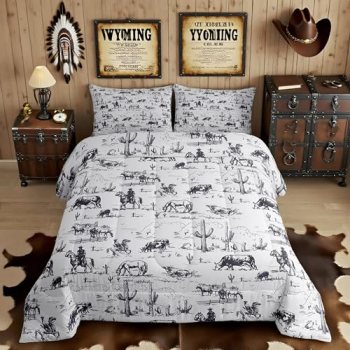 Feelyou Western Comforter Set Twin Size