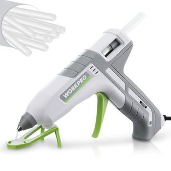 WORKPRO Hot Glue Gun Full Size – 60/100W Dual Temp Glue Gun and Sticks Set with