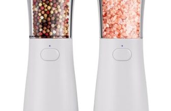 Electric Salt and Pepper Grinder Set with Storage Base
