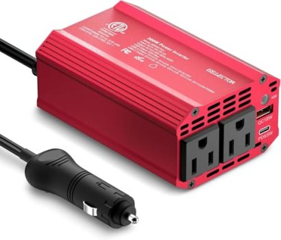 300W Power Inverter DC 12V to 110V AC Car Outlet Adapter with USB-C[PD65W] & USB