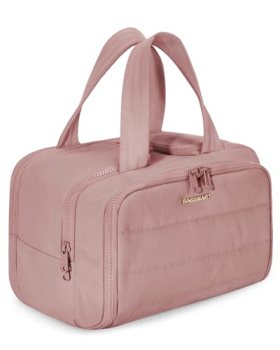 BAGSMART Travel Toiletry Bag, Lightweight Large Wide-open Travel Bag for Women