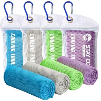 DOFOWORK Cooling Towels – 4 Pack Cooling Towels for Neck and Face