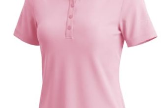 M MAELREG Polo Shirts for Women Short Sleeve Button Placket Casual Solid Collare
