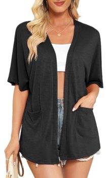 Veryoung Women’s Short Sleeve Open Front Cardigan Lightweight Summer Thin Cardig