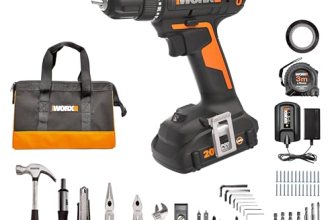 Worx 20V Cordless Drill Driver, 84pc Accessory Kit, Variable 2-Speed, 265 In-Lbs