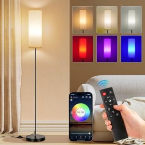 FRIDEKO HOME Floor Lamp, 9W 800LM Color Changing Smart Lamp with Music Sync