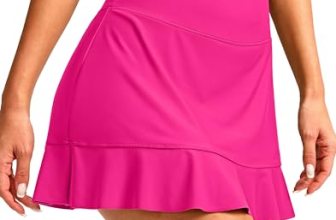 Soothfeel Women’s Swim Skirt with Pocket High Waisted Ruffle Tummy Control Tanki