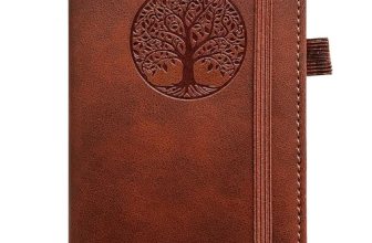 BIYUNRO Small Pocket Notebook, Leather Journal Mini (Brown)