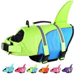 Doglay Shark Dog Life Jacket With Superior Buoyancy and Rescue Handle