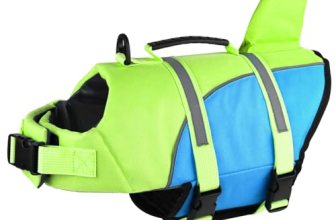 Doglay Shark Ripstop Dog Vests for Swimming Boating with High Buoyancy and Rescu