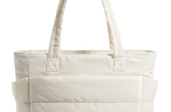 BAGSMART Tote Bag for Women, Lightweight Puffy Tote Bag with Compartments Should