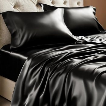 BEDELITE Satin Sheets Queen Size Bed Set