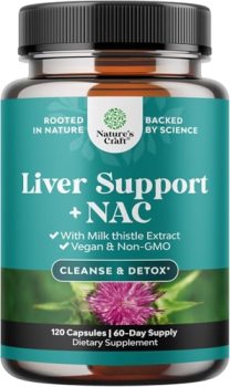 Liver Support NAC Supplement with Milk Thistle for Liver Cleanse Detox & Repair