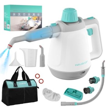 HAUSHOF Handheld Steam Cleaner, Steam Cleaner for Home with Tool Bag & Safety Lo