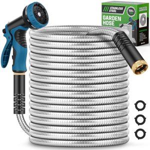 Advinski Garden Hose 100FT, Water Hose with 10 Function Nozzle